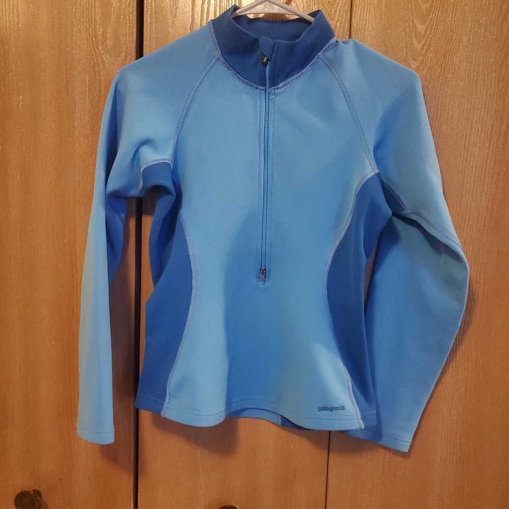 Patagonia Axuwool Women's XS Long Sleeved Zip-T Half Zip Wool Blend Made In USA